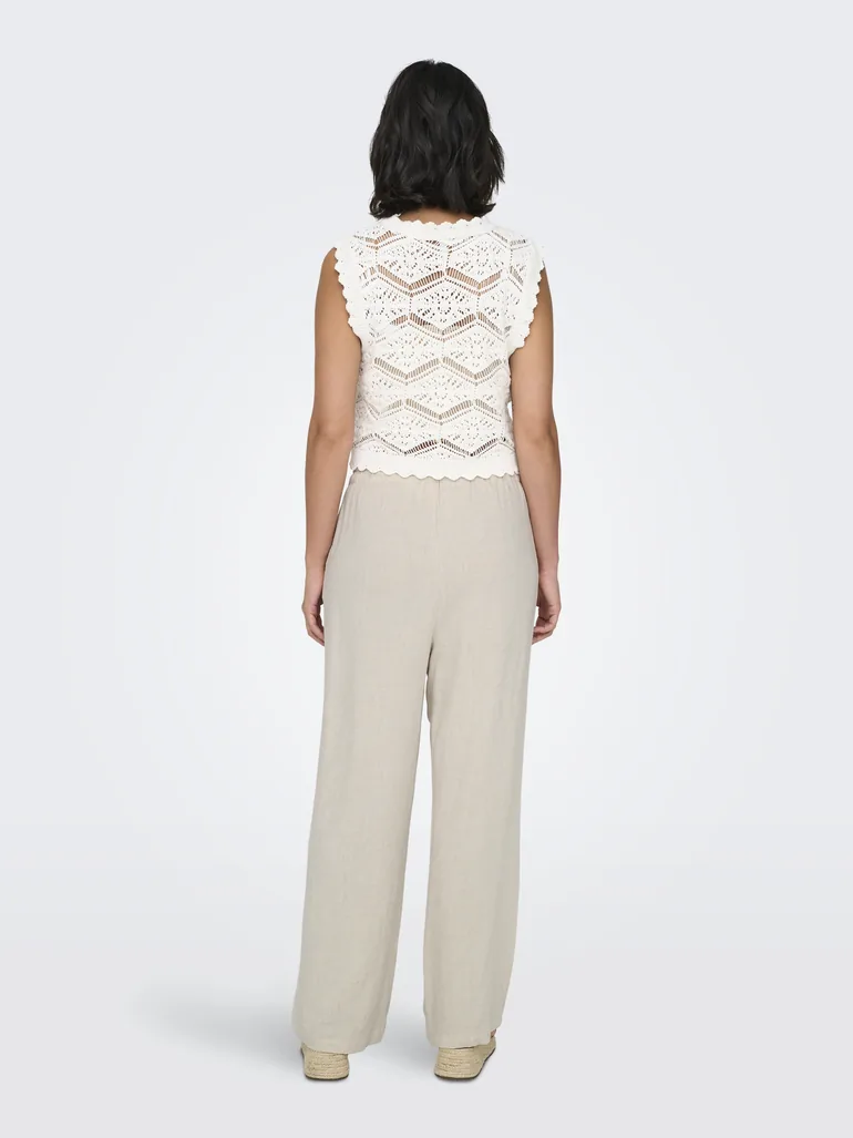 ONLSIESTA MW PULL-UP LINEN BL PNT NOOS - 4