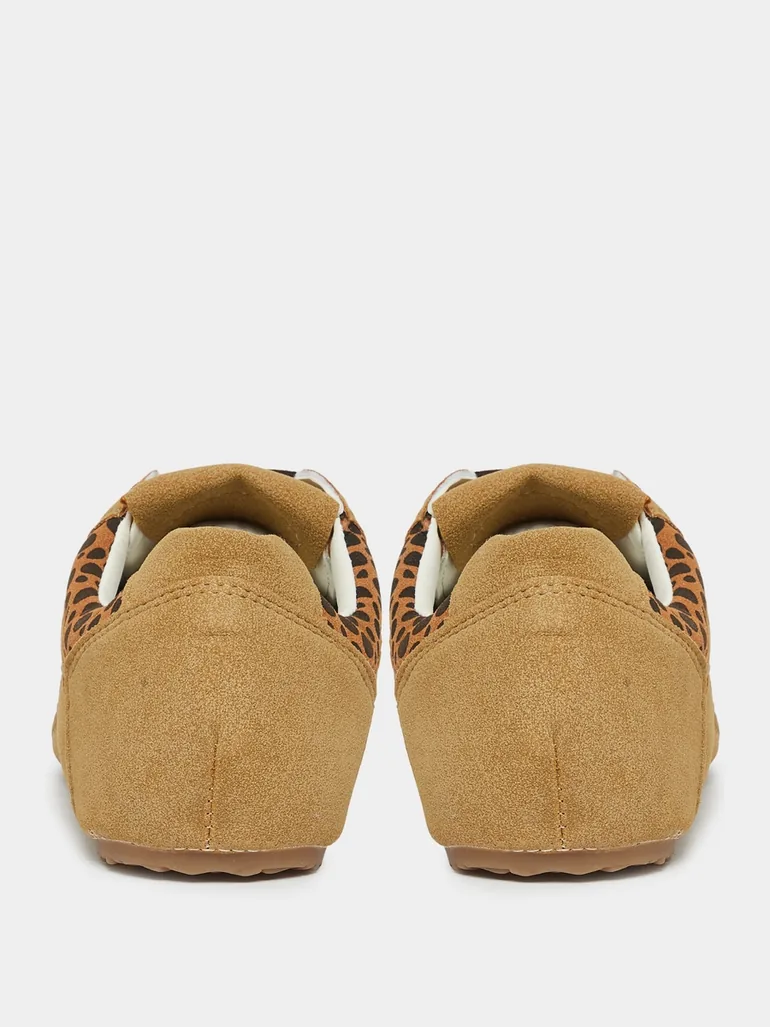 Women Brown Leopard Print Sneakers - 4