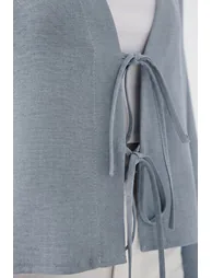 BDART Viscose Blend V-Neck Long Sleeve Kimono with Binding Detail - 1