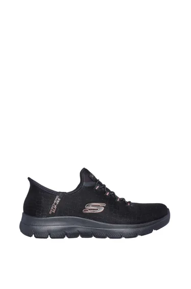 Summits Sparkle Bungee Slip-ins Black Gold
