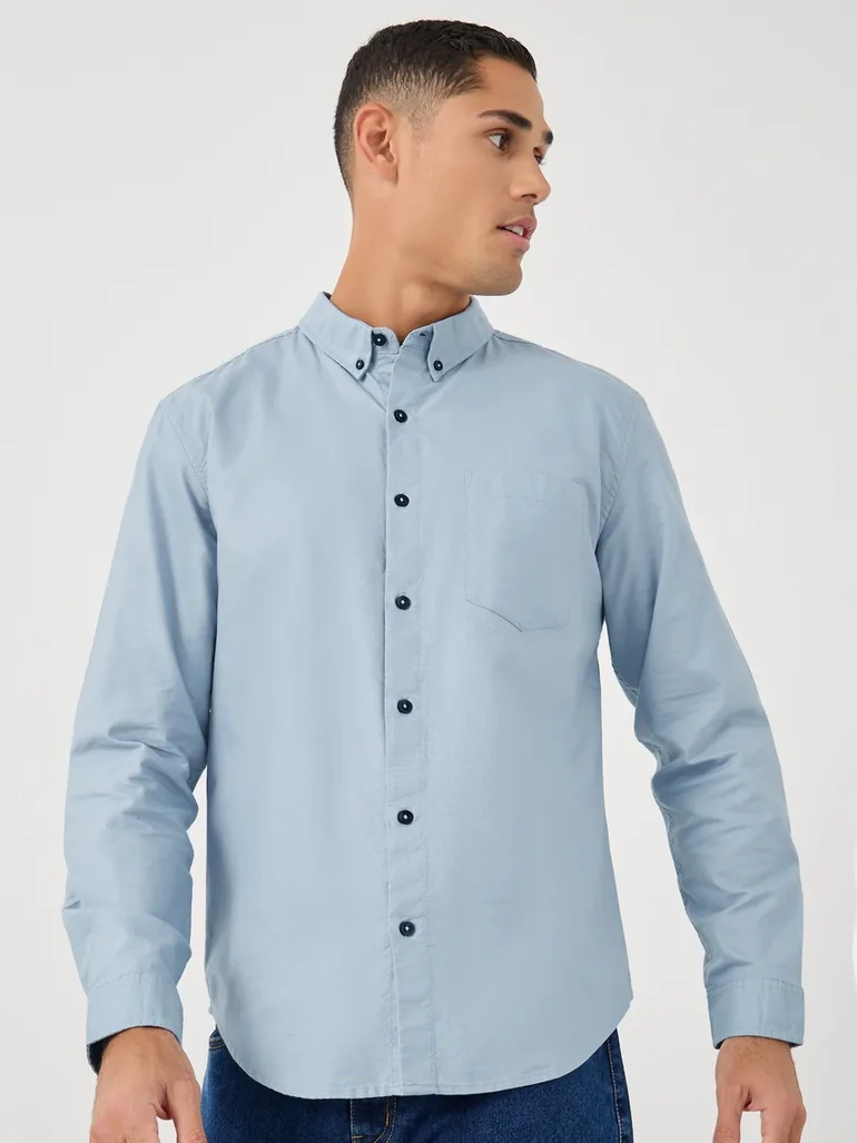 Button Down Collar Regular Fit Oxford Shirt - 2