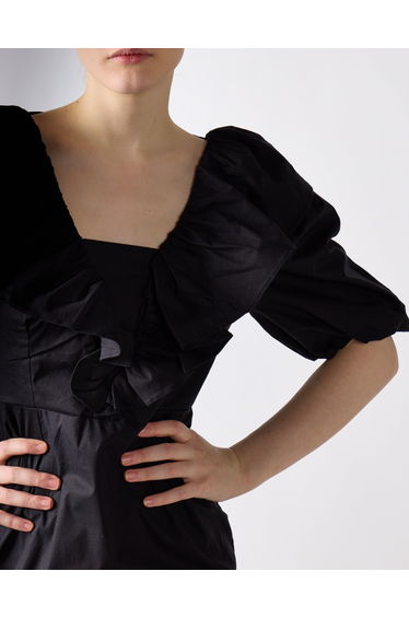 Glamorous Black Ruffle Puff Shoulder Mini Dress product thumbnail 3