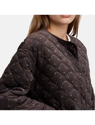 Polka Dot Cotton Short Padded Jacket - 2