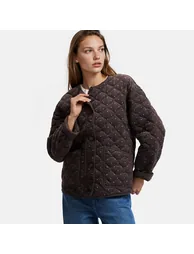 Polka Dot Cotton Short Padded Jacket - 1
