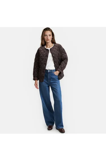 Polka Dot Cotton Short Padded Jacket