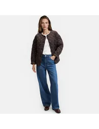 Polka Dot Cotton Short Padded Jacket