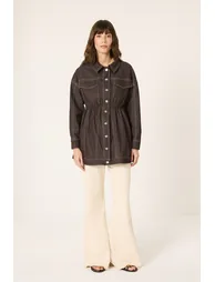DENIM JACKET WITH STITCHING DETAIL - 3