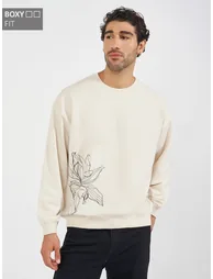 Floral Print Boxy Sweatshirt - 1