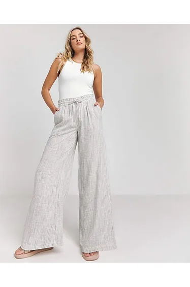 Linen Wide Leg Trousers