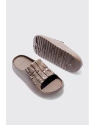 Perforated Skeleton Moulded Slider - brown - 2