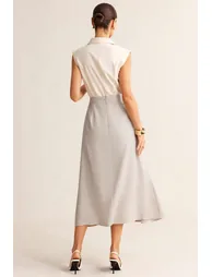 High Waist Ruched Skirt - 1