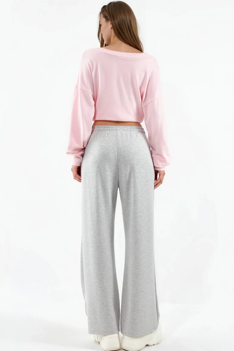 BUSEM Mid Waist Wide Leg Modal Pants - 2