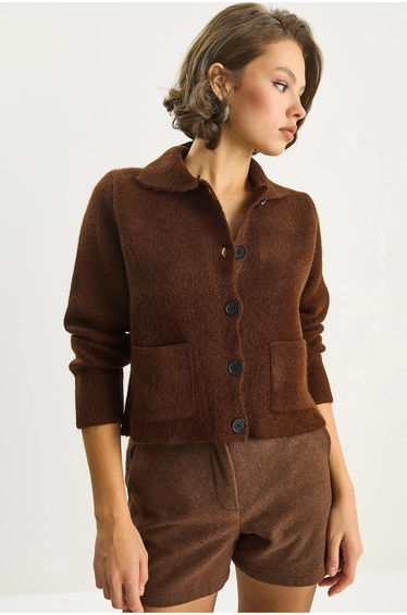 LUCCI Knit Cardigan with Pockets