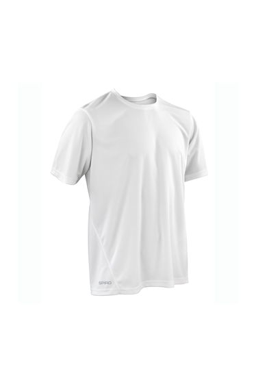 Spiro Mens Quick Dry Short-Sleeved T-Shirt - White