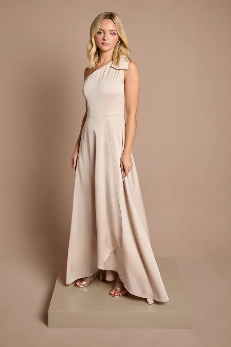 Teen Coast One Shoulder Bow  Dress