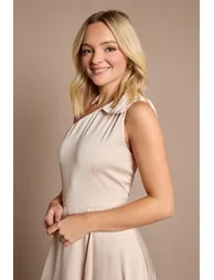 Teen Coast One Shoulder Bow  Dress - 1