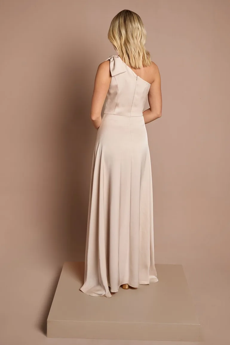 Teen Coast One Shoulder Bow  Dress - 2