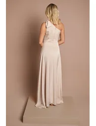 Teen Coast One Shoulder Bow  Dress - 2