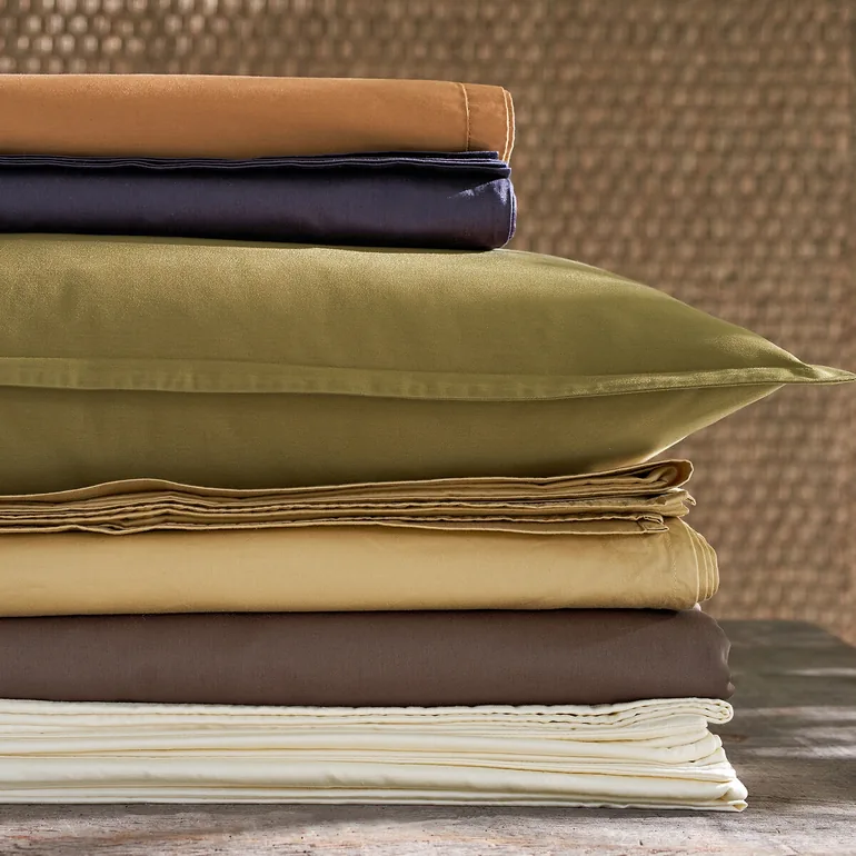 Saria Washed Cotton Sateen Flat Sheet - 5