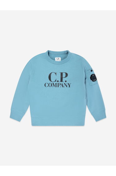 C.P. Company Boys Logo Sweatshirt in Blue