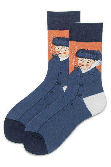 Smoking Van Gogh Jacquard Crew Socks