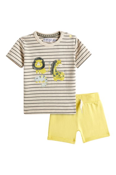 Boys Striped T-Shirt and Shorts Set