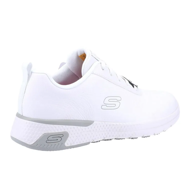 Skechers Womens/Ladies Marsing Gmina Slip Resistant Leather Trainers - White - 1