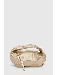 Textured Metallic Slouchy Grab Bag - gold - 1