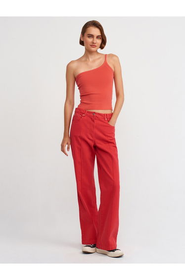 Washed Asymmetric Top-Red