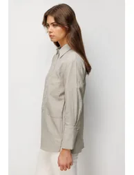 Mizalle Wide Cuff Detailed Buttoned Tunic - 2