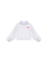 PRETTYLITTLETHING Ash Grey Logo Embroidered Half Zip Sweatshirt - 4