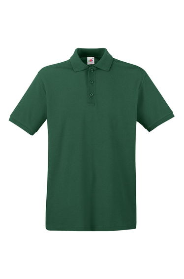 Fruit Of The Loom Premium Mens Short Sleeve Polo Shirt - Bottle Green