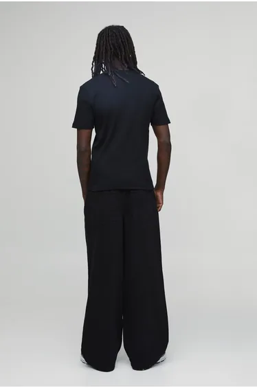 Basic Baggy Fit Jeans - true black