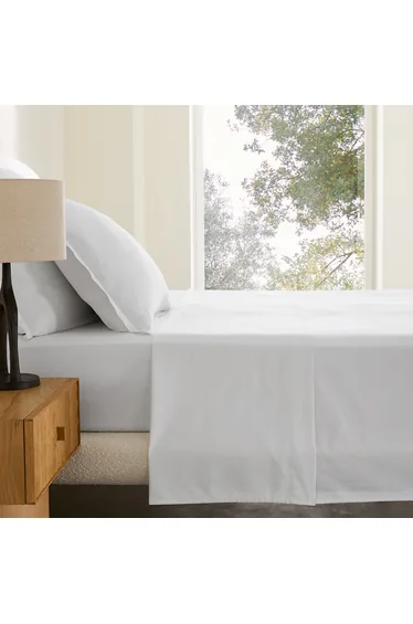 Saria Washed Cotton Sateen Flat Sheet