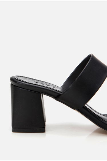 Women's Black Heeled Slippers product thumbnail 3