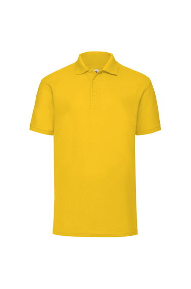 Fruit Of The Loom Mens 65/35 Pique Short Sleeve Polo Shirt - Sunflower