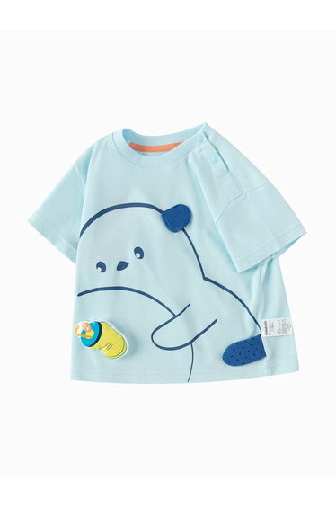 Boys' Short Sleeve T-Shirt With Otter Design