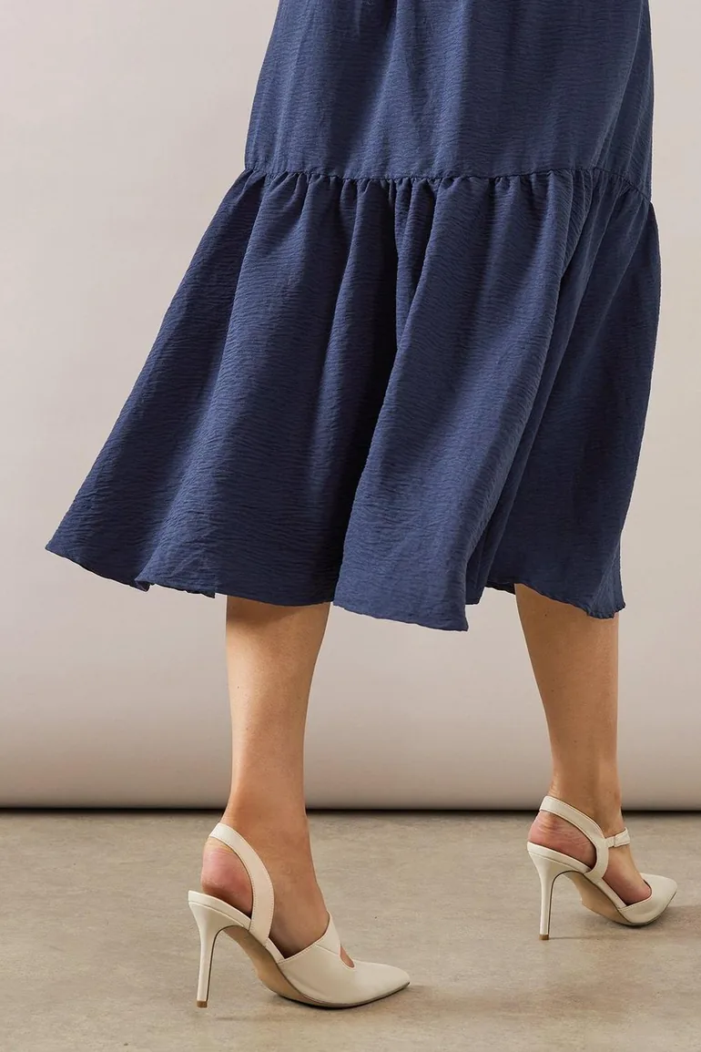 حذاء كعب عالي واليس باللون البيج - 2