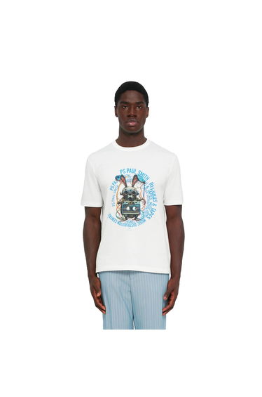 Paul Smith Mens Bunny Tapered T-Shirt - White