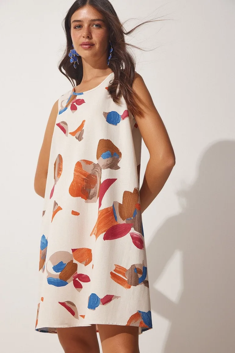 Column Mini Shift Dress - 1