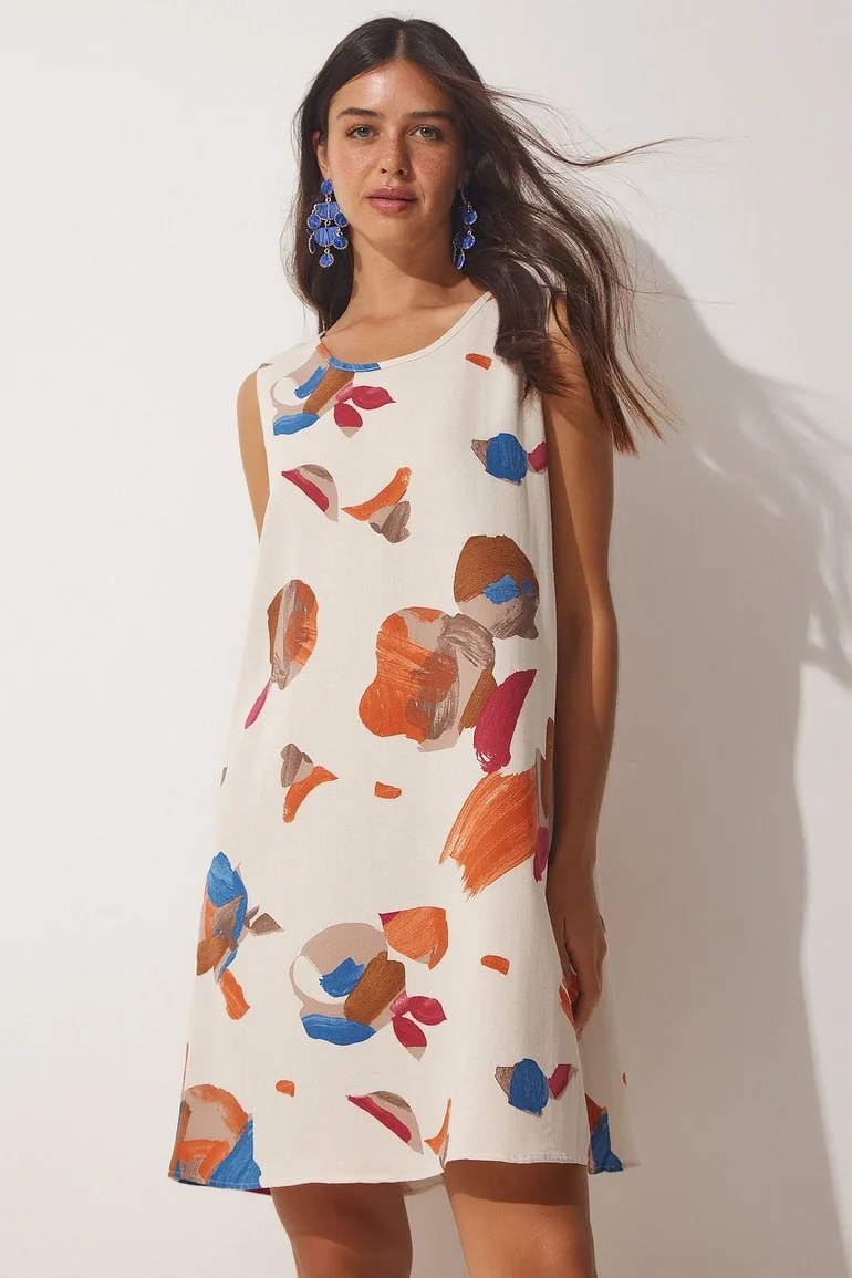 Column Mini Shift Dress