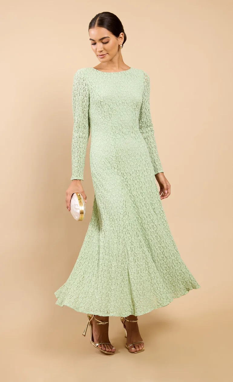 sage green midaxi dress Vila Dress 'VIGLORY' female Green plain colored size 42