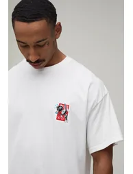 Oversized Sushi Embroidered T-Shirt - white - 2