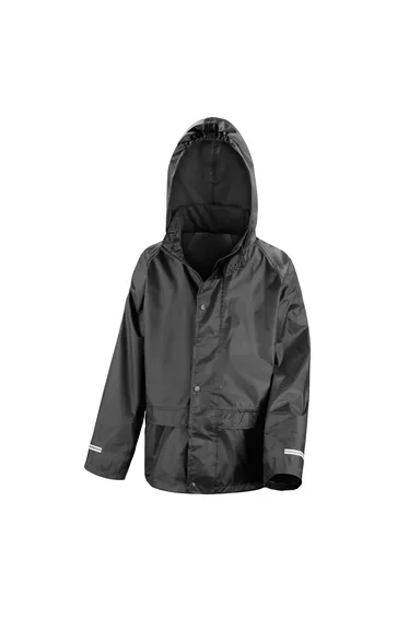 Result Childrens/Kids Core Junior Stormdri Rain Over Jacket - Black
