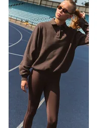 Charcoal Prettylittlething Polo Sweatshirt - 4