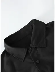 Men Black Casual Shirt and Drawstring Pants Co-ords - 2