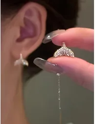 Rhinestone Mermaid Tail Earrings