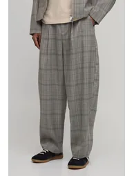 Check Balloon Fit Tailored Co-Ord Trousers - brown - 1