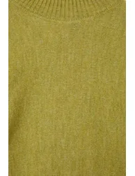 Oil Green Soft Textured Wide Fit Knitwear Sweater - 6