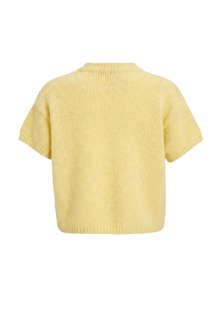 Yellow Wide Fit Soft Textured Knitwear Sweater - 6